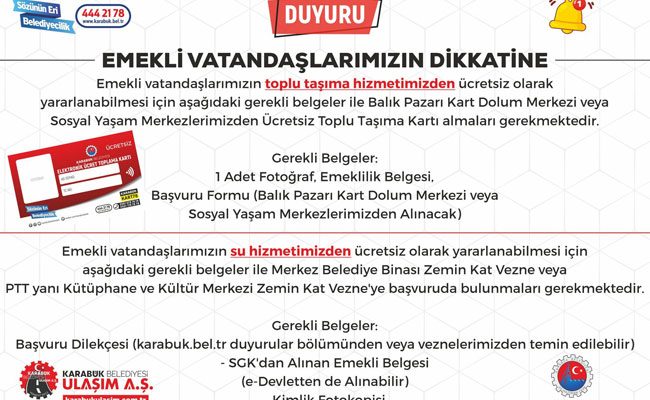 BELEDİYEDEN ÜCRETİSZ SU VE TOPLU TAŞIMA İÇİN DUYURU