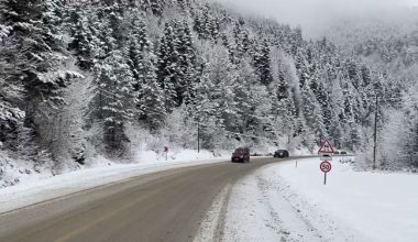 KARABÜK-BARTIN KARA YOLU BEYAZA BÜRÜNDÜ